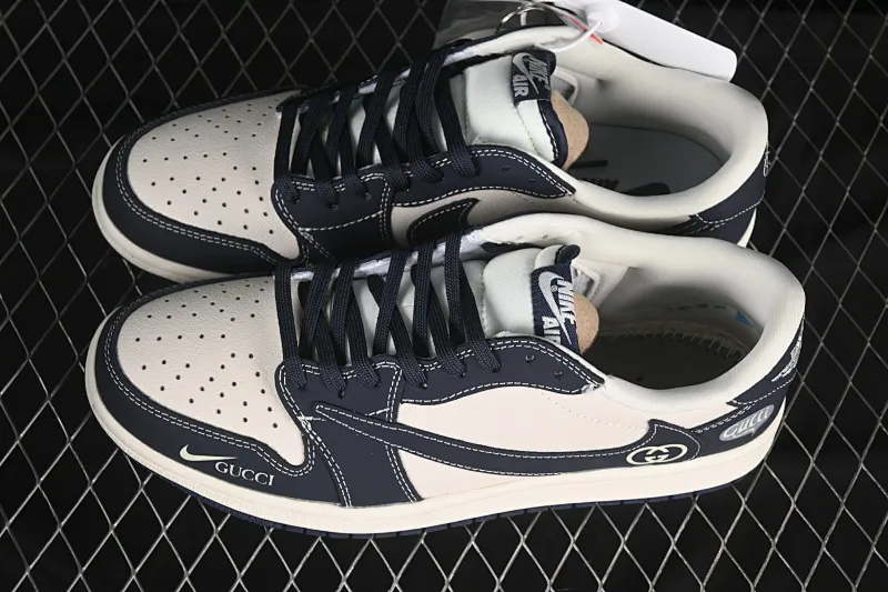 All categories Air Jordan Jordan series basketball shoes Air Jordan 1 Low High-end customized low-top sneakers Travis Scott x Fragment Design x Air Jordan 1 Low OG SP AJ1 Joe 1 Gucci joint signal black low-top cultural casual sneakers LD2025-027